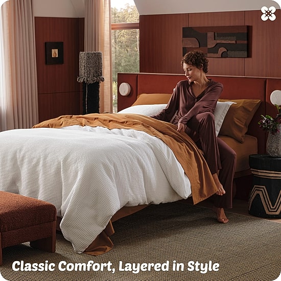Bedsure® Waffle Duvet Cover Set