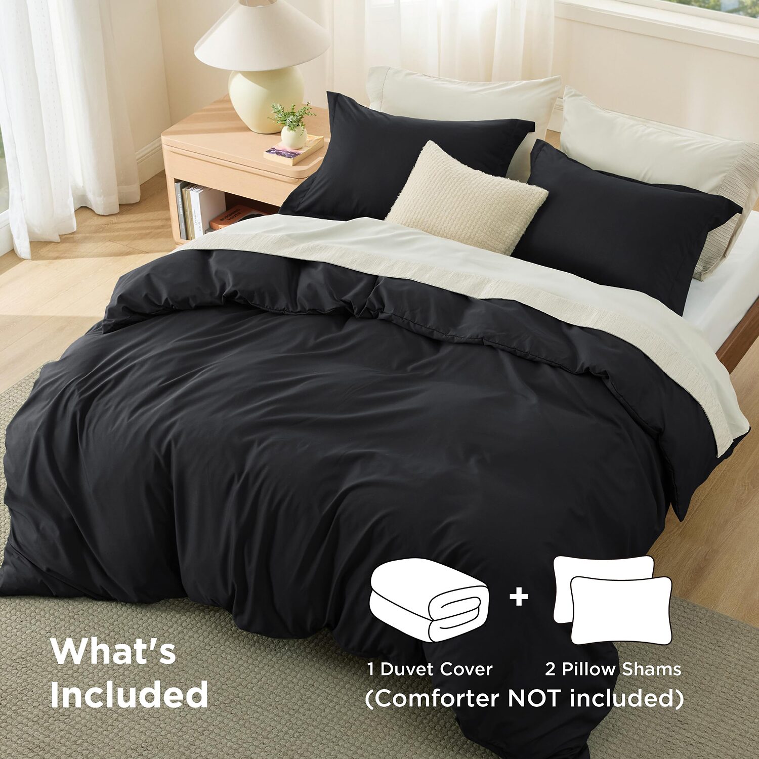 Bedsure® Solid Duvet Cover Set