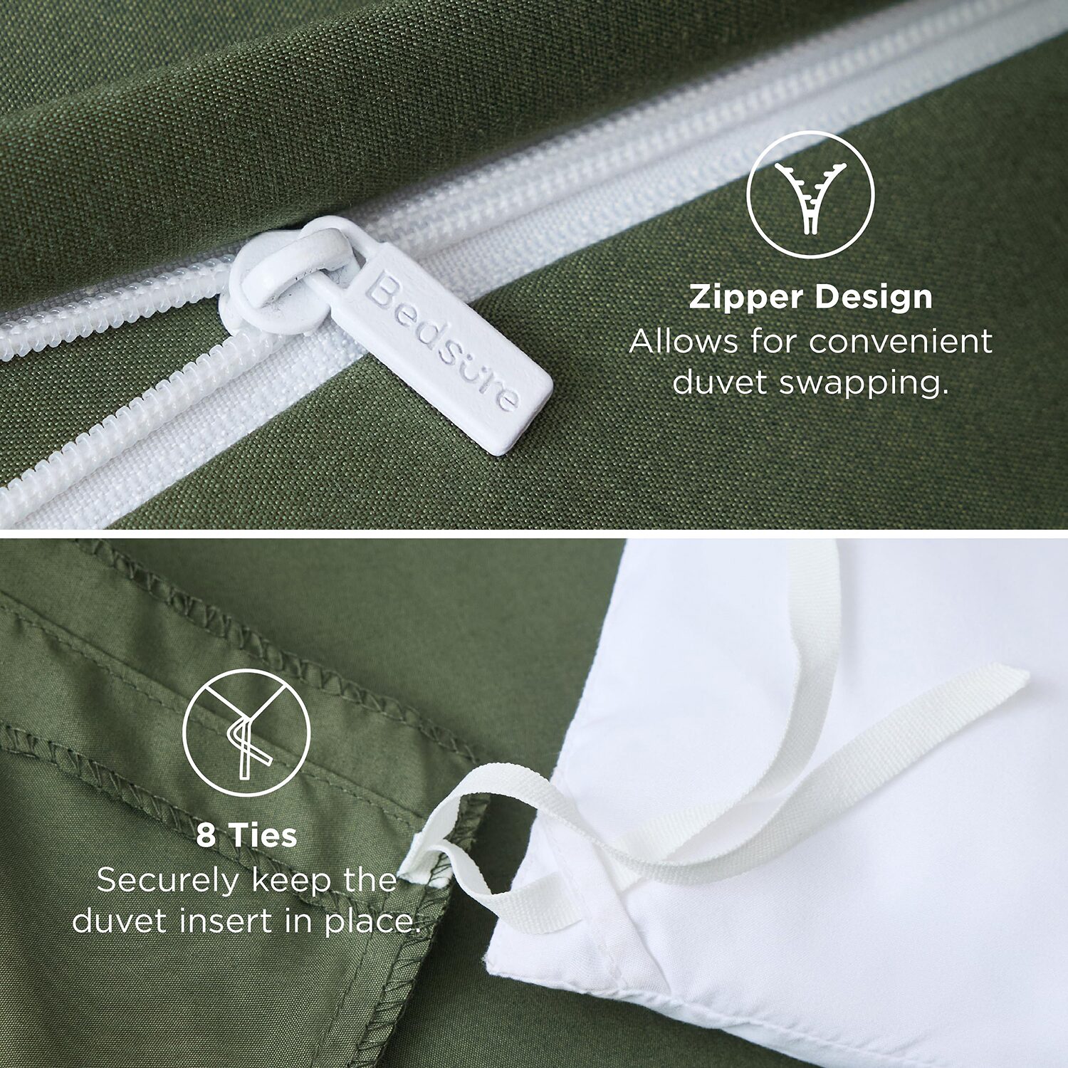 Bedsure® Solid Duvet Cover Set
