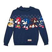 Little & Big Kid Boys Long Sleeve Sonic the Hedgehog Fleece Hoodie