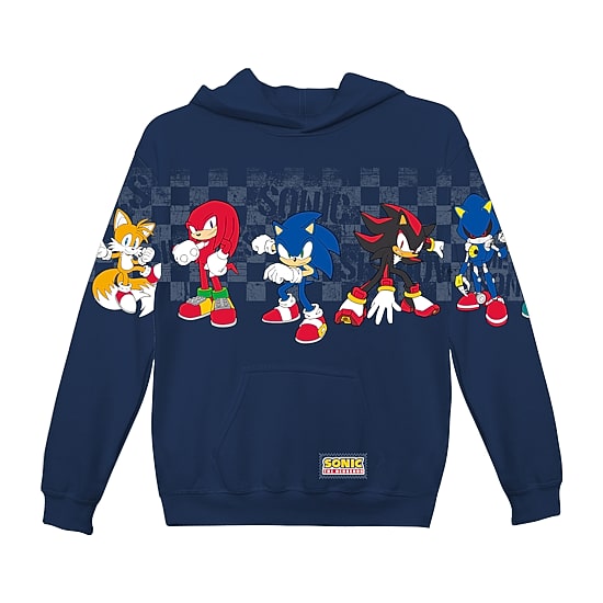 Little & Big Kid Boys Long Sleeve Sonic the Hedgehog Fleece Hoodie