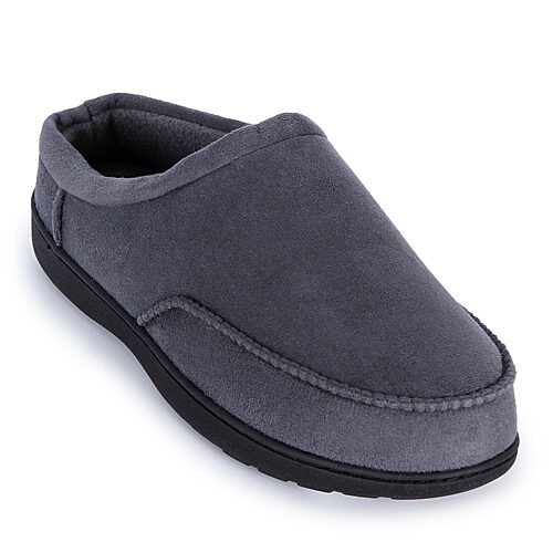 Isotoner Microsuede Prayer Seam Clog Mens Clog Slippers In Gray