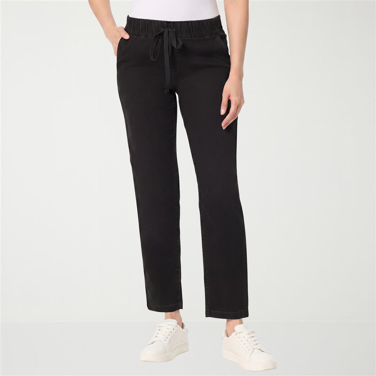 Gloria Vanderbilt Womens Anya Straight Leg Knit Denim