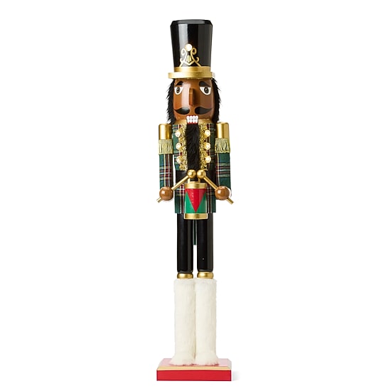 North Pole Trading Co. Wood Lighted Christmas Nutcracker