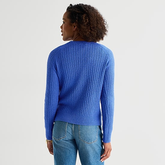 St. John's Bay Tall Womens Crew Neck Long Sleeve Pullover Sweater