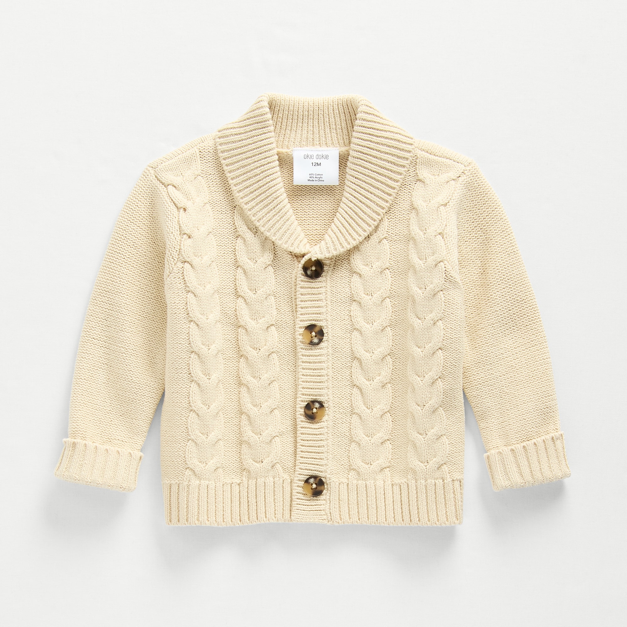 Okie Dokie Baby Boys V Neck Long Sleeve Button Cardigan