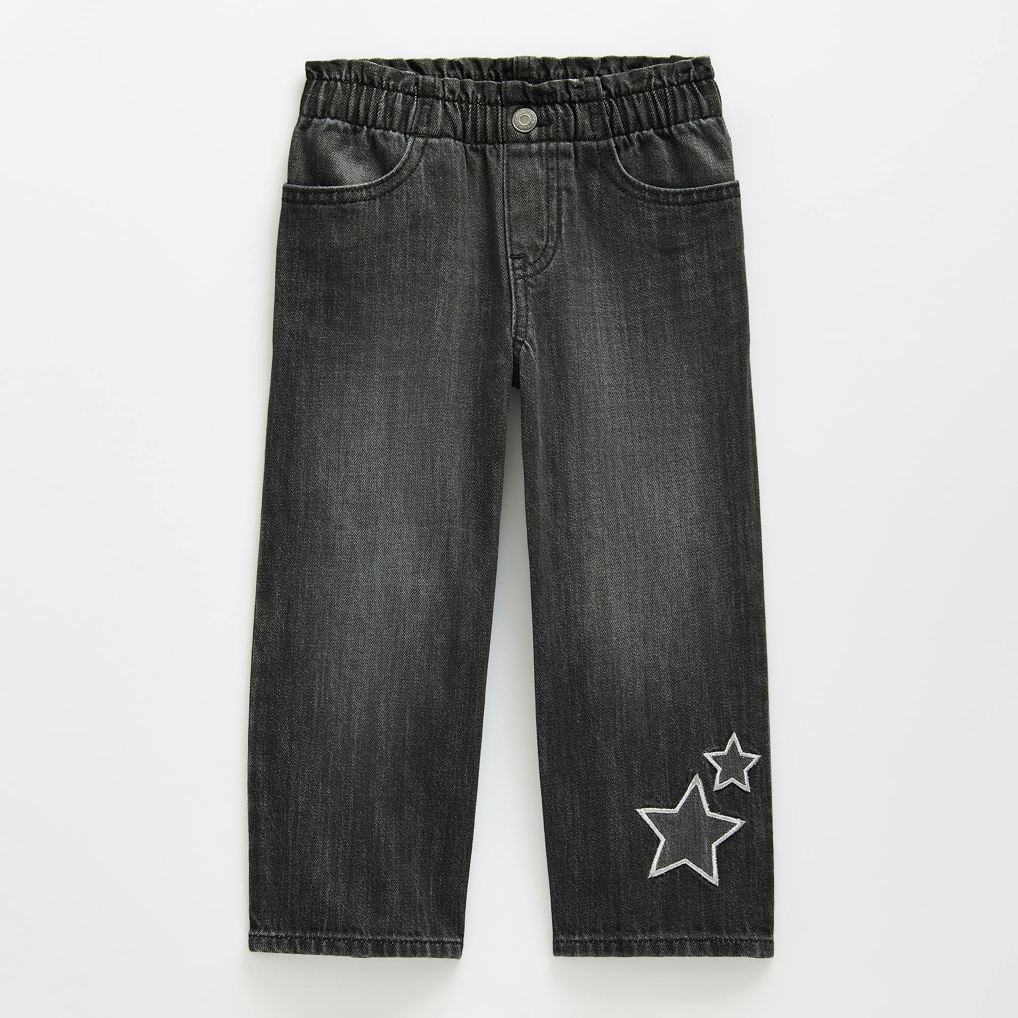 Okie Dokie Toddler & Little Girls Adjustable Waist Wide Leg Jean