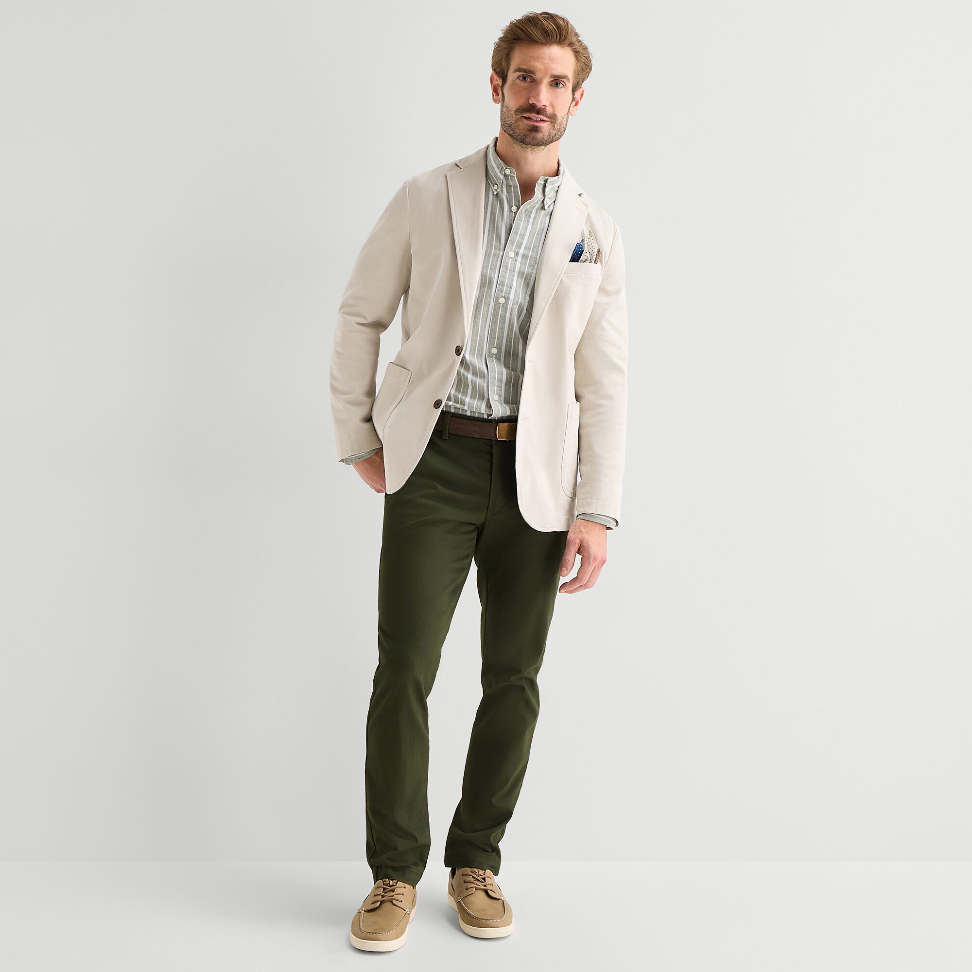 St. John's Bay Chino Mens Classic Fit Blazer