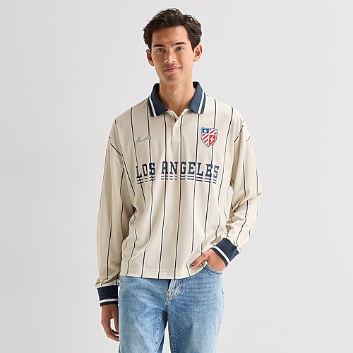 Arizona Mens Long Sleeve Jersey In Beige