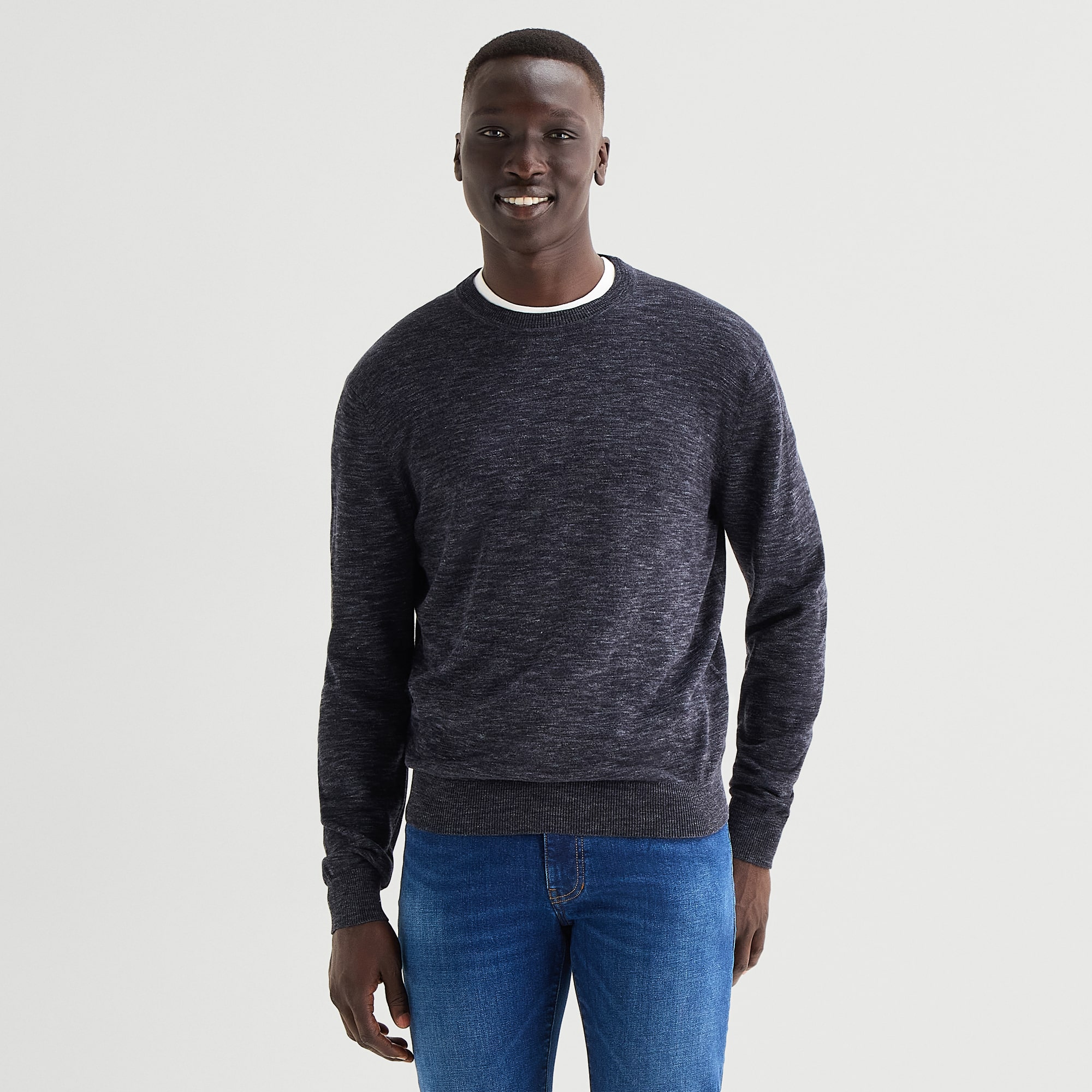 mutual weave Mens Crew Neck Long Sleeve Pullover Sweater