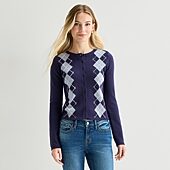 Arizona Womens Juniors Crew Neck Long Sleeve Button Cardigan