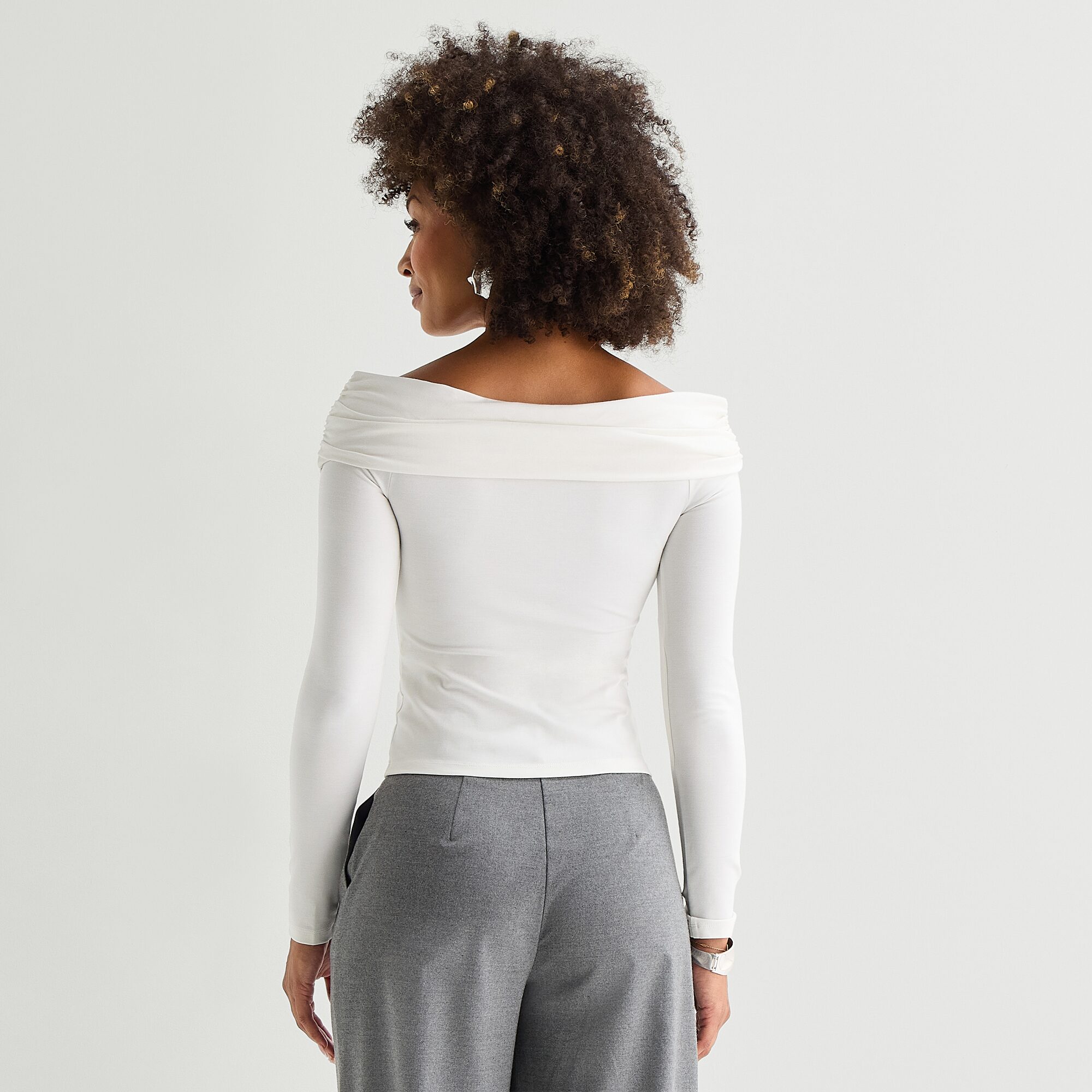Bold Elements Womens V Neck Long Sleeve Blouse
