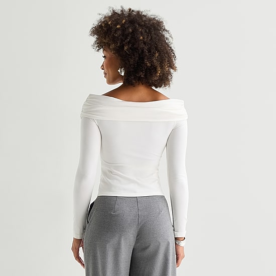 Bold Elements Womens V Neck Long Sleeve Blouse