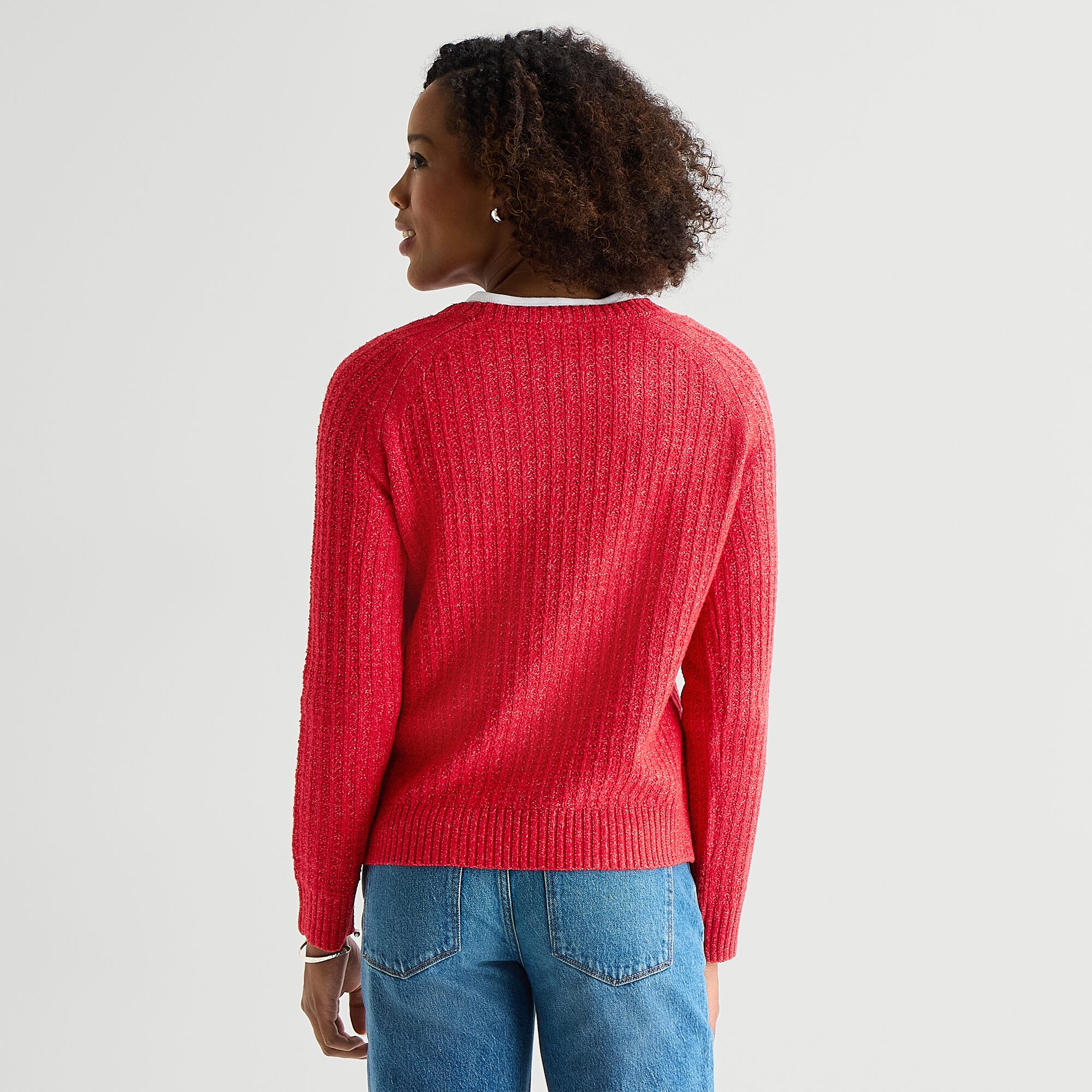 St. John's Bay Womens Crew Neck Long Sleeve Pullover Sweater