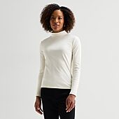 St. John's Bay Womens Mock Neck Long Sleeve T-Shirt