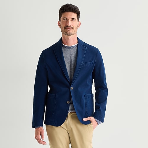 St. John's Bay Chino Mens Classic Fit Blazer In Blue