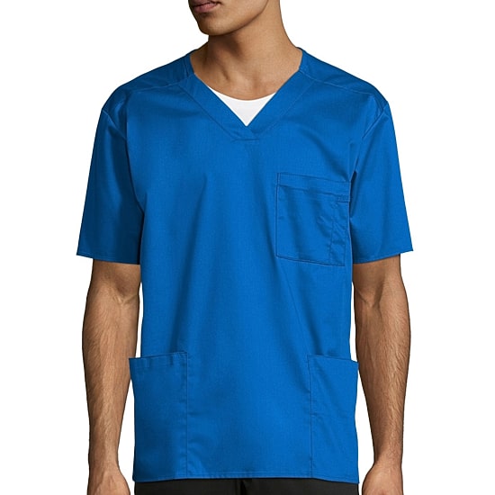 Wink® Wonderwork Mens Big and Tall V Neck Short Sleeve Tag Free Scrub Top