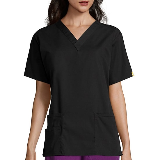 Wink® Origins Bravo 3-Pocket Womens V Neck Short Sleeve Tag Free Scrub Top