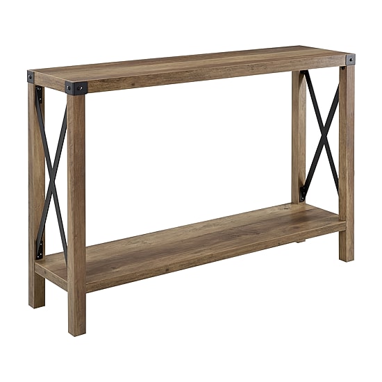 Farmhouse Rustic Wood Entryway Table