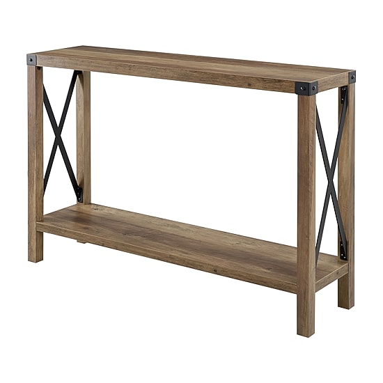 Farmhouse Rustic Wood Entryway Table