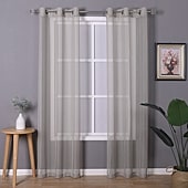 Regal Home Sheffield Grommet Top Sheer Set of 2 Curtain Panel