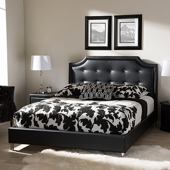 Carlotta Faux Leather Upholstered Bed