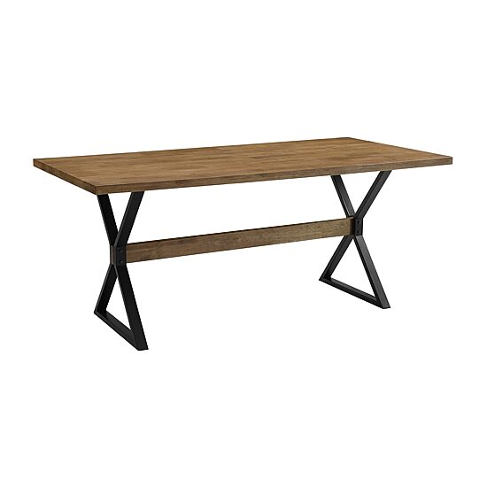Walker Edison Rectangular Wood-Top Dining Table