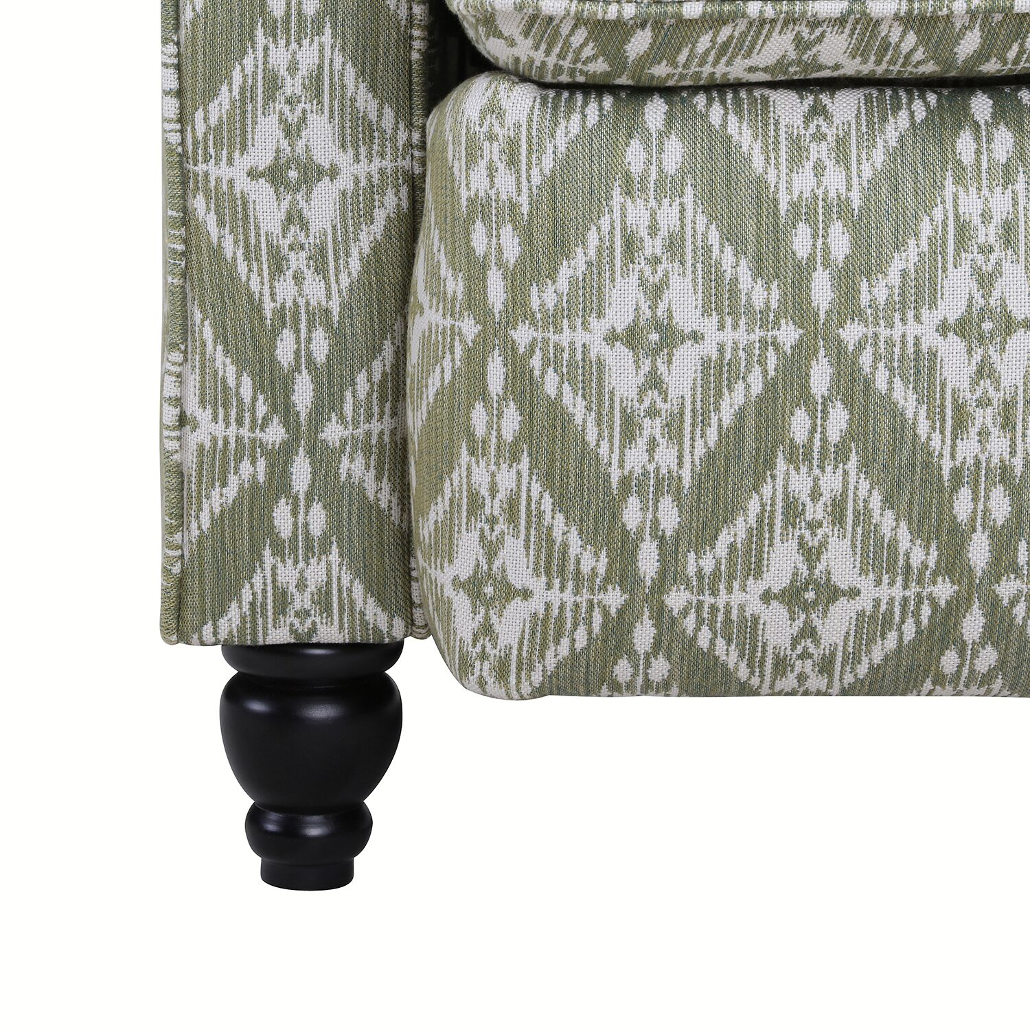 ProLounger Sheahan Transitional Roll-Arm Push Back Recliner in Diamond Medallion Print