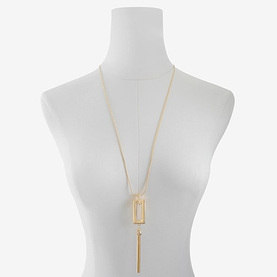 Liz Claiborne Womens Square 30 Inch Pendant Necklace