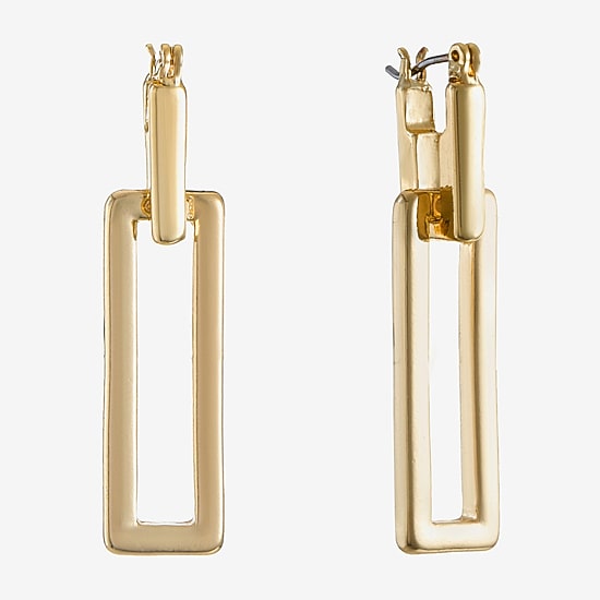 Liz Claiborne Womens Square Hypoallergenic Drop Earrings