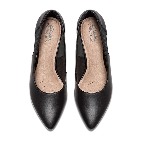 Clarks Kepley Cora Womens Pointed Closed Toe Flared Heel Pumps