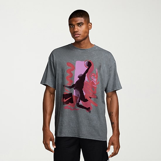 Nike Mens Crew Neck Short Sleeve Regular Fit Graphic T-Shirt