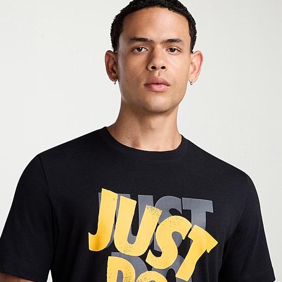 Nike Just Do It Mens Crew Neck Short Sleeve Regular Fit Graphic T-Shirt