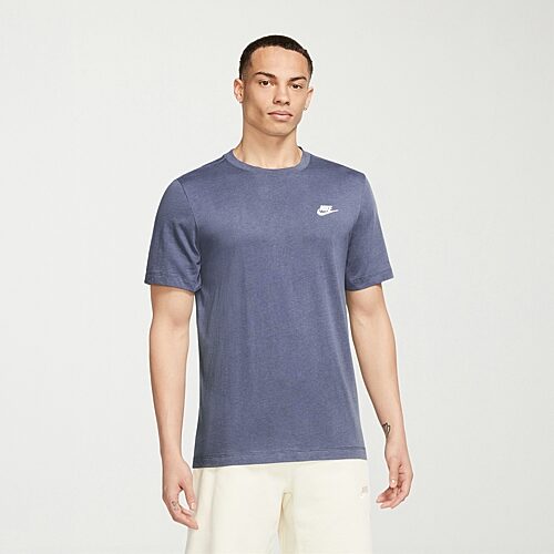 Nike Club Embroidered Logo Mens Crew Neck Short Sleeve Active T-Shirt, Small, Blue