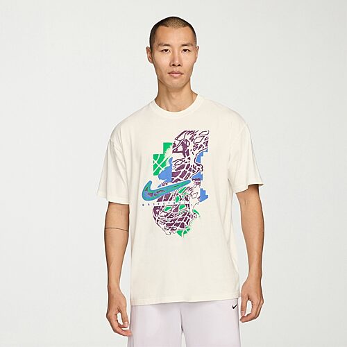Nike Mens Crew Neck Short Sleeve Regular Fit Graphic T-Shirt, Medium, White