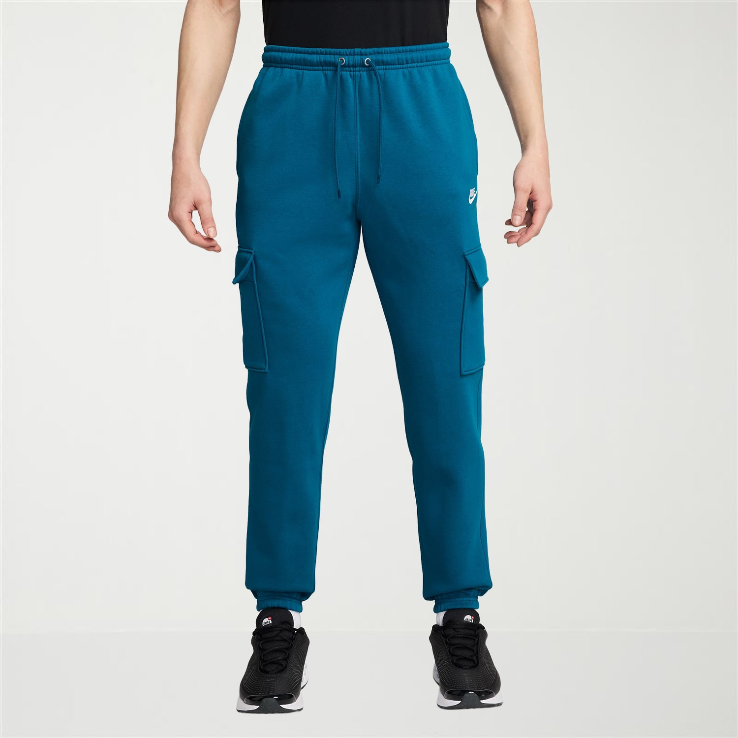 Nike Fleece Mens Cuffed Mid Rise Regular Fit Active Cargo Pant