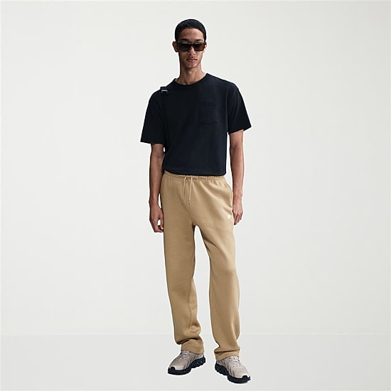 Nike Fleece Mens Straight Mid Rise Regular Fit Workout Pant