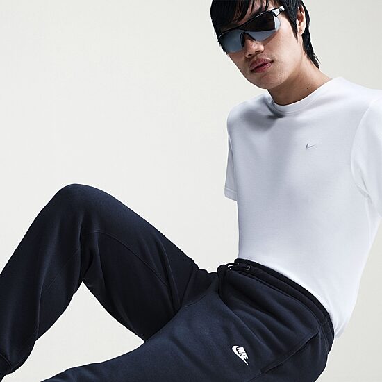 Nike Mens Cuffed Mid Rise Regular Fit Fleece Active Jogger Pant