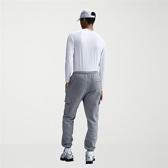 Nike Fleece Mens Cuffed Mid Rise Regular Fit Active Cargo Pant
