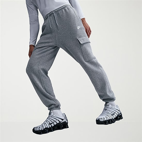 Nike Fleece Mens Cuffed Mid Rise Regular Fit Active Cargo Pant
