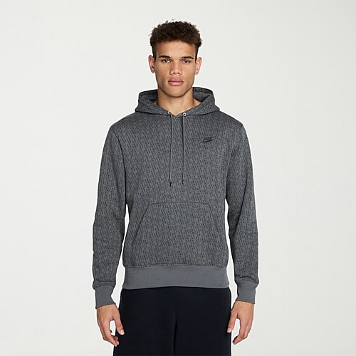 Nike Mens Long Sleeve Fleece Active Hoodie, Medium, Gray