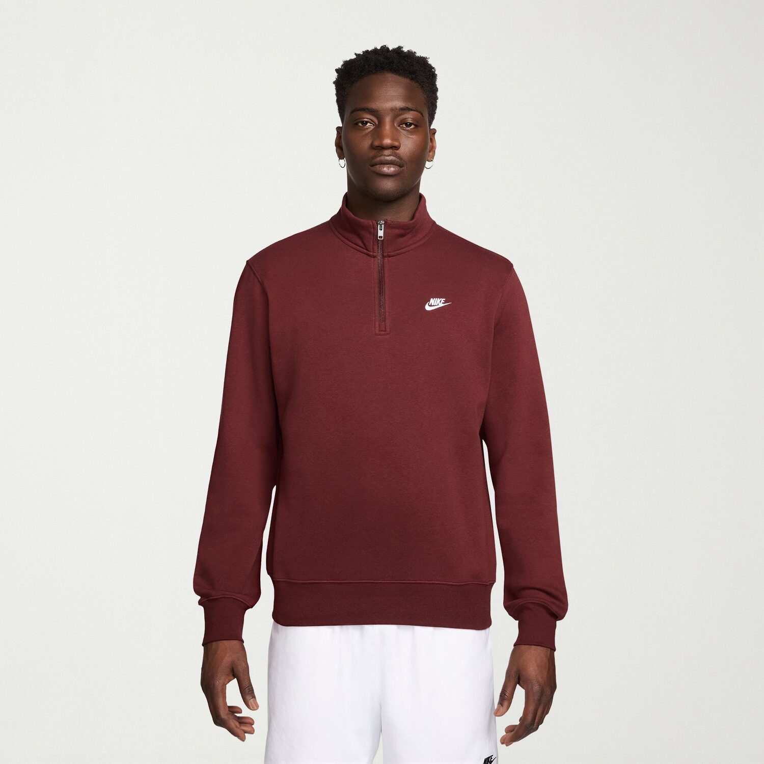Nike Fleece Mens Mock Neck Long Sleeve Sweatshirt