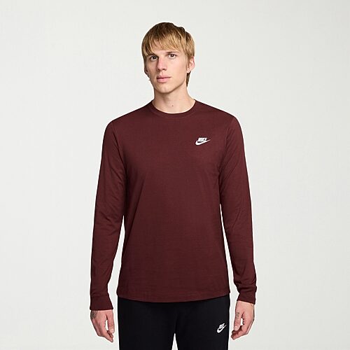 Nike Club Mens Crew Neck Long Sleeve Quick Dry Active Big and Tall T-Shirt, 3x-large Tall, Red