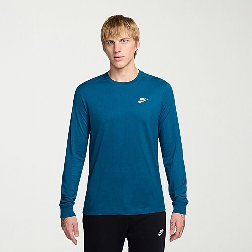Nike Club Mens Crew Neck Long Sleeve Quick Dry Active Big and Tall T-Shirt, 2x-large Tall, Green