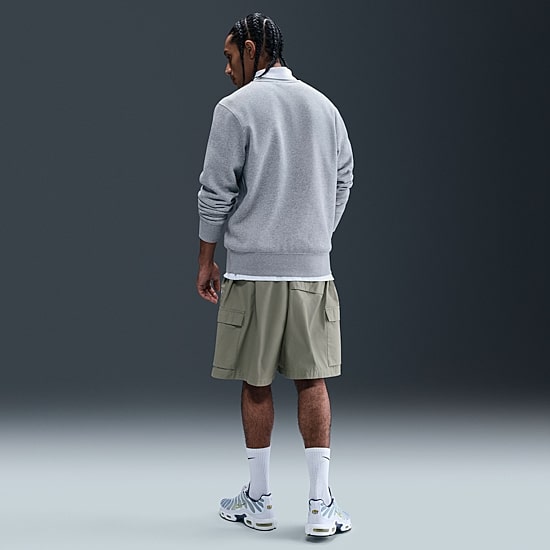 Nike Club Fleece Mens Crew Neck Long Sleeve Big and Tall Sweatshirt
