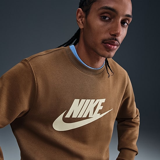 Nike Sweatshirt Mens Crew Neck Long Sleeve Big and Tall Sweatshirt