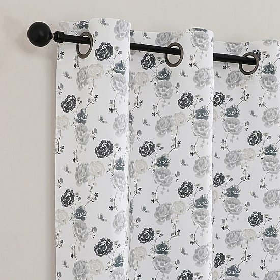 Odwin Printed Grommet Top Blackout Set of 2 Curtain Panel
