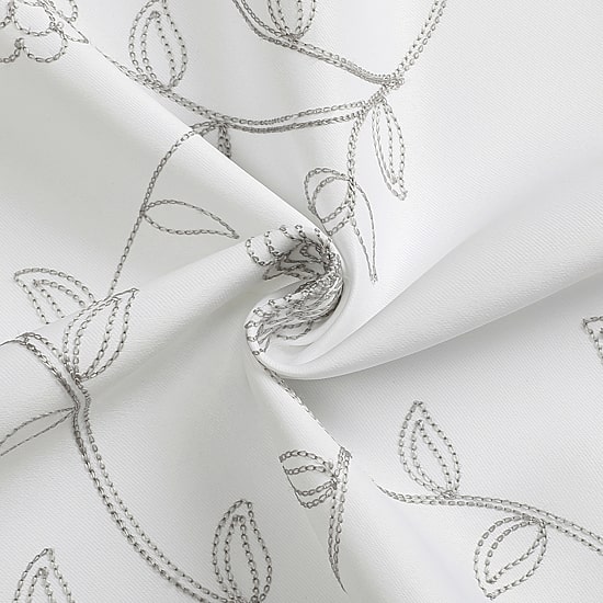 Constance Embroidered Grommet Top Blackout Set of 2 Curtain Panel