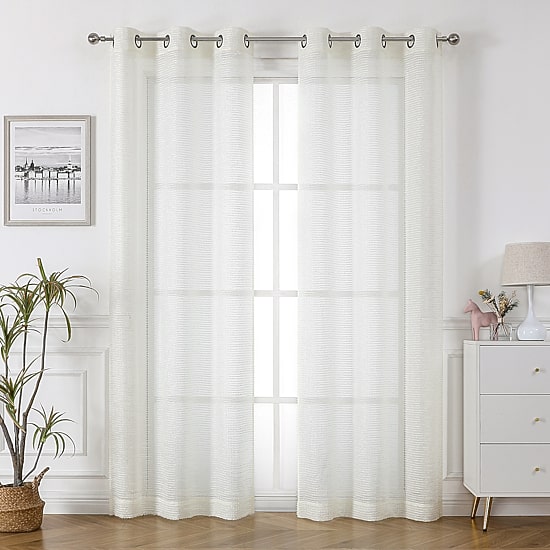 Hoboken Grommet Top Sheer Set of 2 Curtain Panel