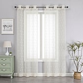 Angel Grommet Top Sheer Set of 2 Curtain Panel